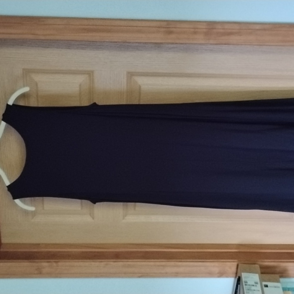 LORI GOLDSTEIN BOHO SLEEVELESS COTTON/MODAL MIDI DRESS MEDIUM LBD NWOT - Picture 8 of 9